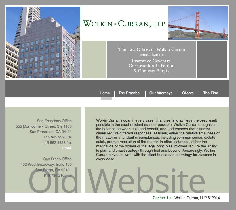 The old website